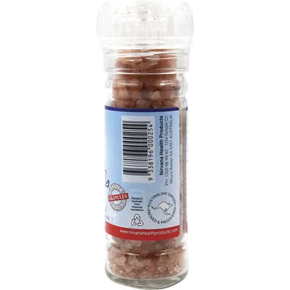 Nirvana Organics- Himalayan Salt Granules Glass Grinder-125g