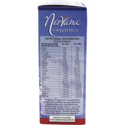 Nirvana Organics- Himalayan Salt Medium-500g