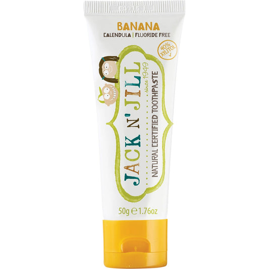 Jack N' Jill- Toothpaste Children Banana Fluoride Free-6x50g