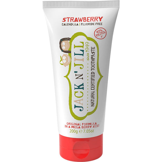 Jack N' Jill- Toothpaste Children Strawberry Fluoride Free-6x200g