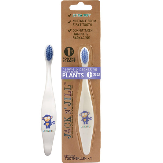 Jack N' Jill- Toothbrush Children Monkey Biodegradable-x8