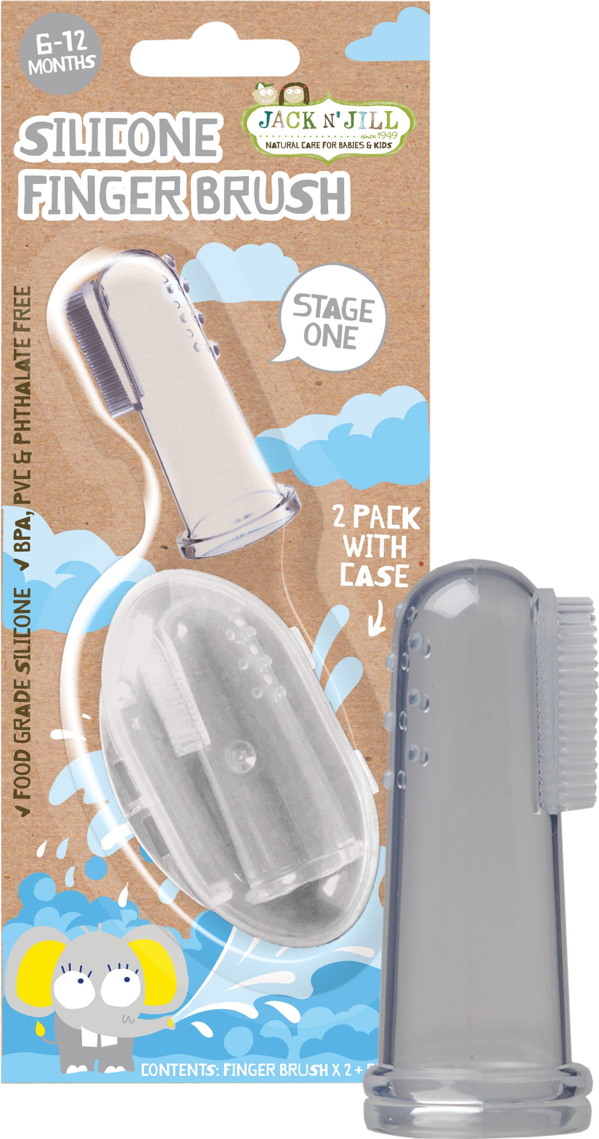 Jack N' Jill- Silicone Fingerbrush-8x2pk