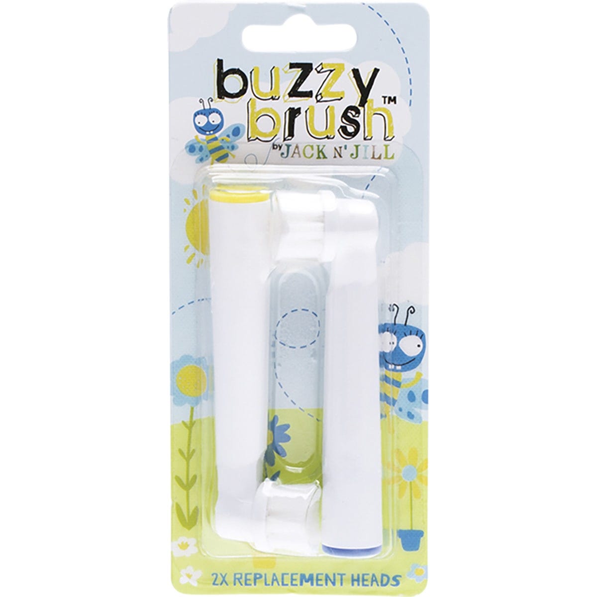 Jack N' Jill- Replacement Heads Buzzy Brush-8x2pk