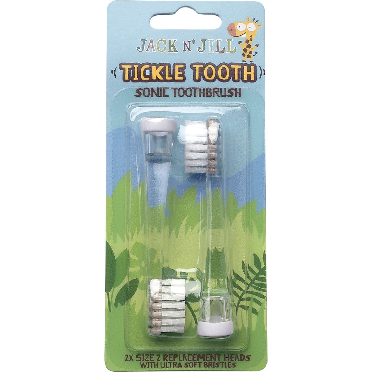 Jack N' Jill- Replacement Heads Sonic Toothbrush Tickle Tooth-8x2pk