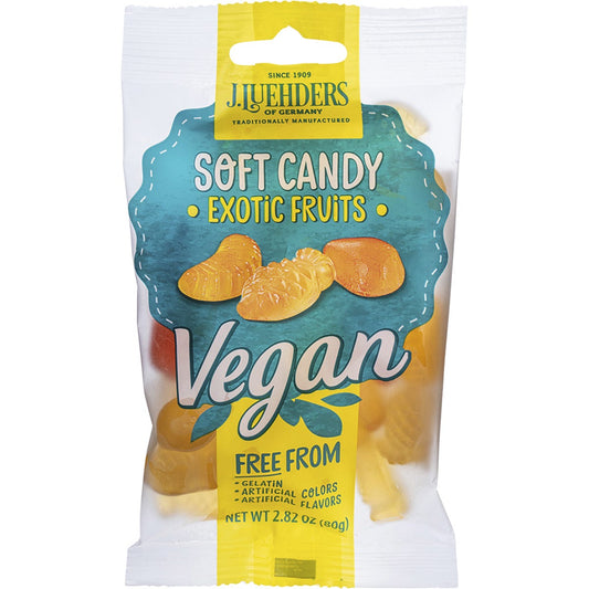 J.Luehders- Soft Vegan Candy Exotic Fruits-10x80g