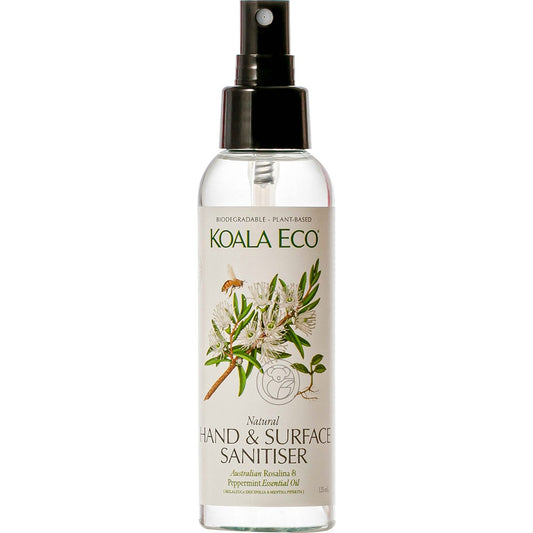 Koala Eco- Natural Hand & Surface Sanitiser Rosalina & Peppermint-125ml