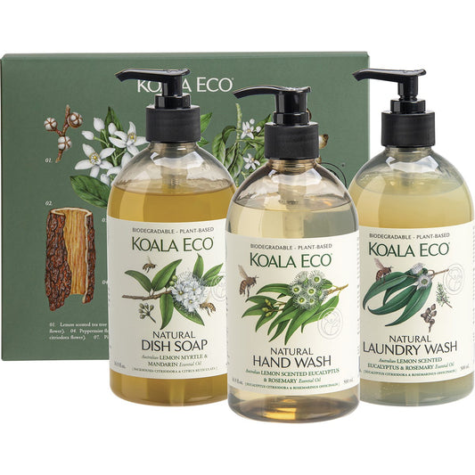 Koala Eco- Gift Pack Hand Wash, Laundry Wash & Dish Soap-3pk