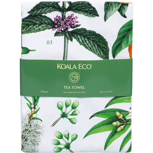 Koala Eco- Tea Towel Botanical