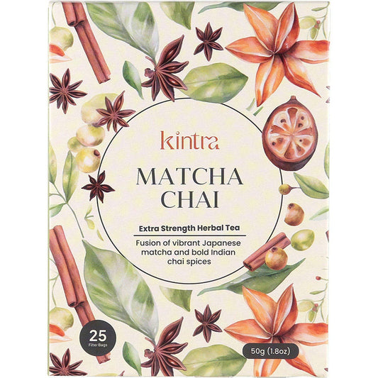 Kintra Foods- Matcha Chai Tea Blend Tea Bags-25pk
