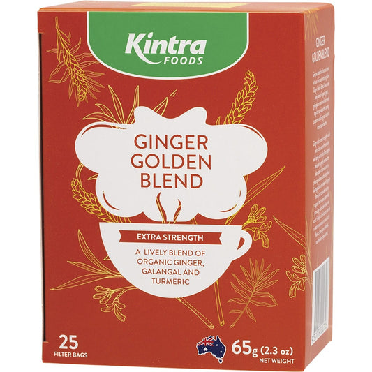 Kintra Foods- Herbal Tea Bags Ginger Golden Blend-25pk