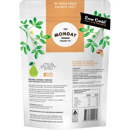 The Monday Food Co.- Keto Gourmet Granola Crunchy Peanut Butter-800g