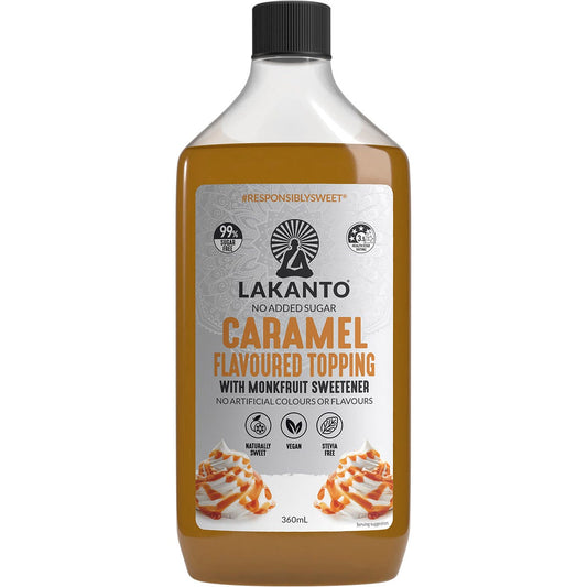 Lakanto- Caramel Flavoured Topping with Monkfruit Sweetener-360ml