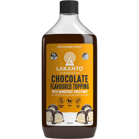 Lakanto- Chocolate Flavoured Topping with Monkfruit Sweetener-360ml