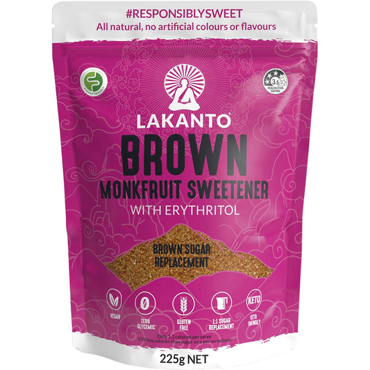 Lakanto- Brown Monkfruit Sweetener Brown Sugar Replacement-225g
