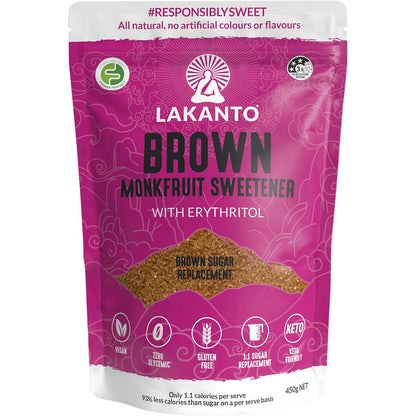 Lakanto- Brown Monkfruit Sweetener Brown Sugar Replacement-450g