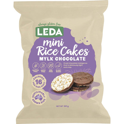 Leda- Mini Rice Cakes Mylk Chocolate-6x60g