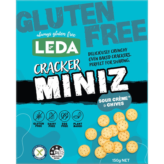 Leda- Cracker Miniz Sour Crème & Chives-6x150g