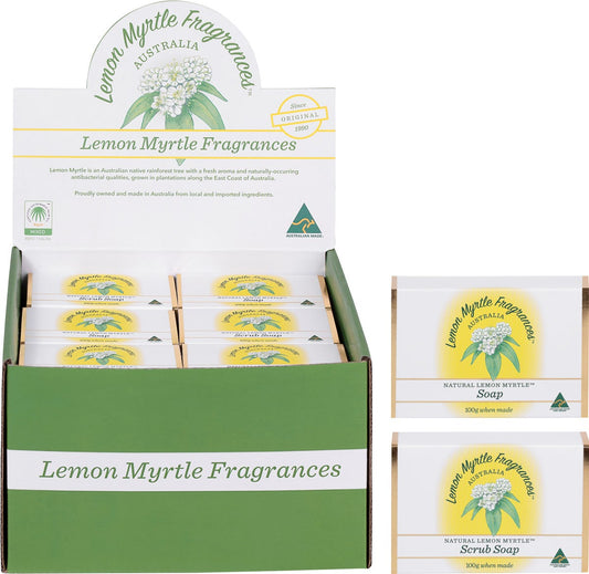 Lemon Myrtle Fragrances- Soap Mixed Plain & Exfoliant-48x100g