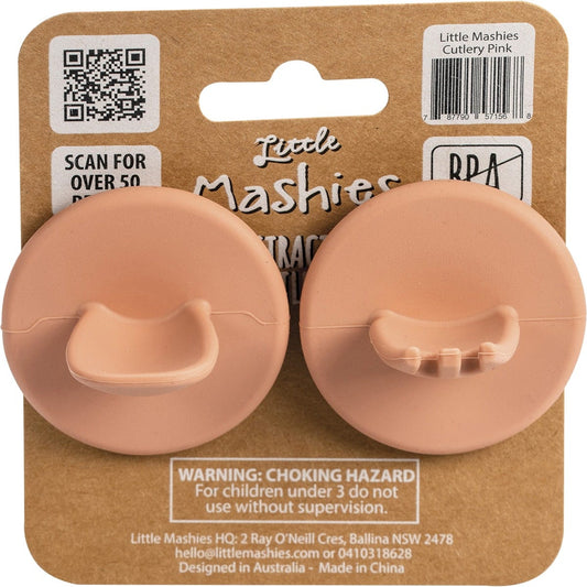 Little Mashies- Silicone Distractor Cutlery Blush Pink-