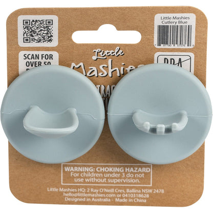 Little Mashies- Silicone Distractor Cutlery Dusty Blue