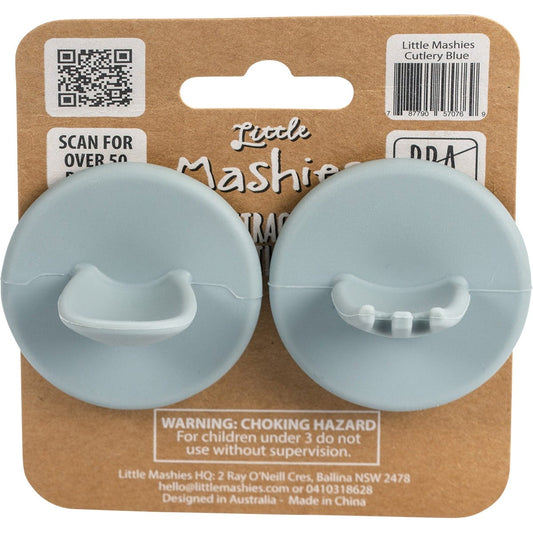Little Mashies- Silicone Distractor Cutlery Dusty Blue