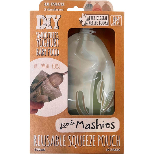 Little Mashies- Reusable Squeeze Pouch Boho-10x130ml