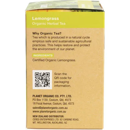 Planet Organic- Lemongrass Herbal Tea Bags-25pk