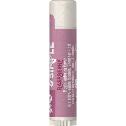 Eco Lips- Lip Balm Display Pure & Simple Raspberry-24x4.25g