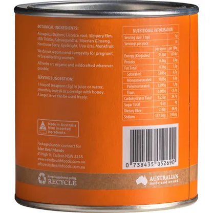 Eden Healthfoods- Longevity Whole Body Tonic-150g