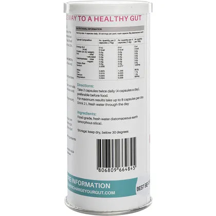 Supercharged Food- Love Your Gut Capsules Diatomaceous Earth-120 Caps