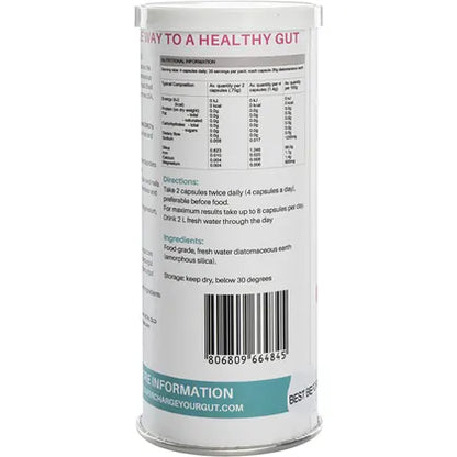 Supercharged Food- Love Your Gut Capsules Diatomaceous Earth-120 Caps