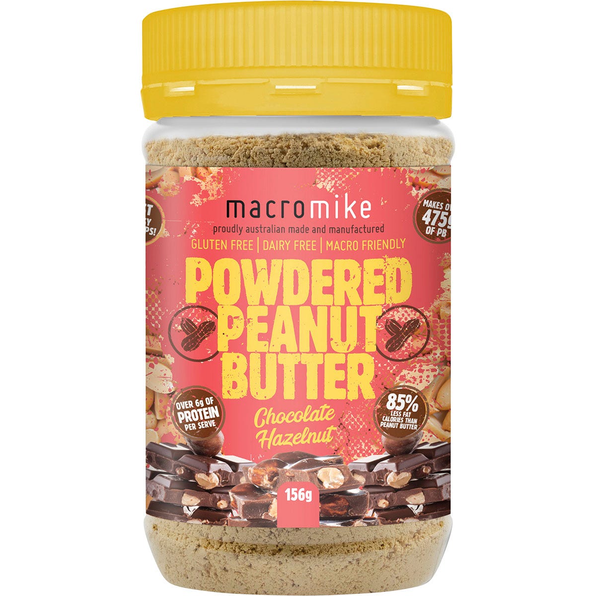 MACRO MIKE- Powdered Peanut Butter Chocolate Hazelnut-156g