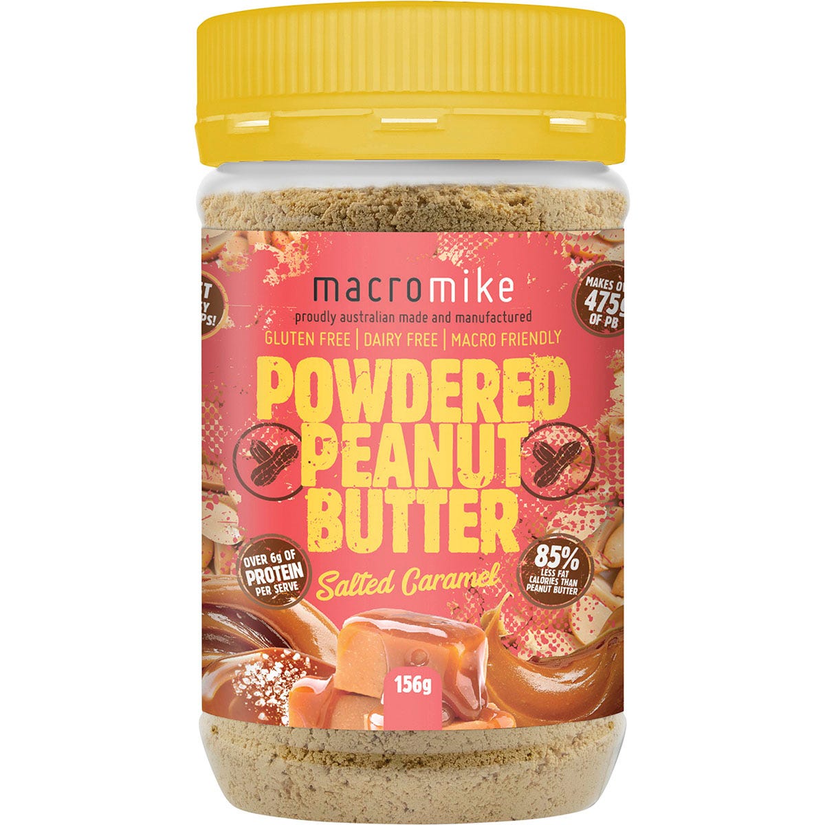 MACRO MIKE- Powdered Peanut Butter Salted Caramel-156g