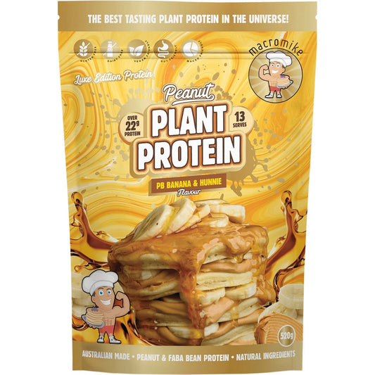 MACRO MIKE- Peanut Plant Protein PB Banana & Hunnie-520g