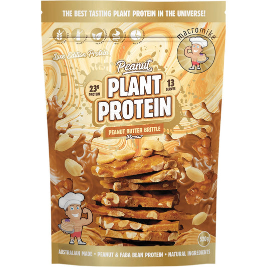 MACRO MIKE- Peanut Plant Protein Peanut Butter Brittle-520g