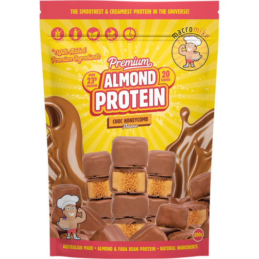 MACRO MIKE- Premium Almond Protein Choc Honeycomb-800g