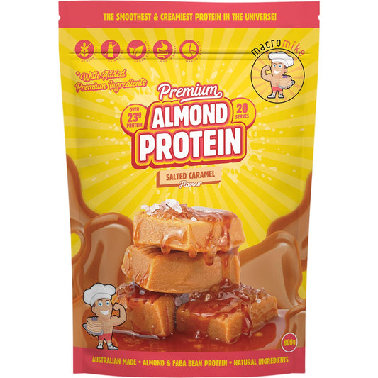 MACRO MIKE- Premium Almond Protein Salted Caramel-800g