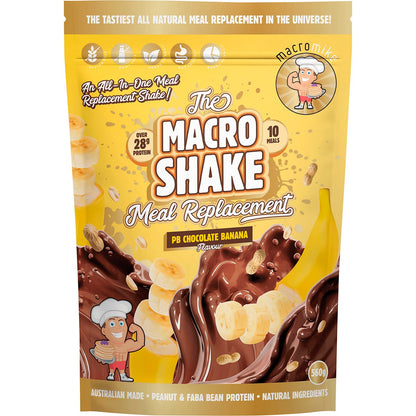 MACRO MIKE- The Macro Shake Meal Replacement PB Chocolate Banana-560g