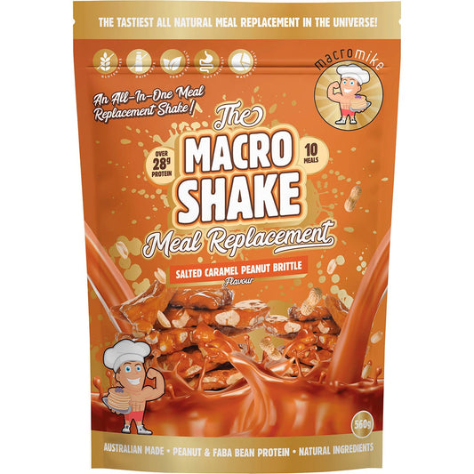 MACRO MIKE- The Macro Shake Meal Replacement Salted Caramel Peanut-560g