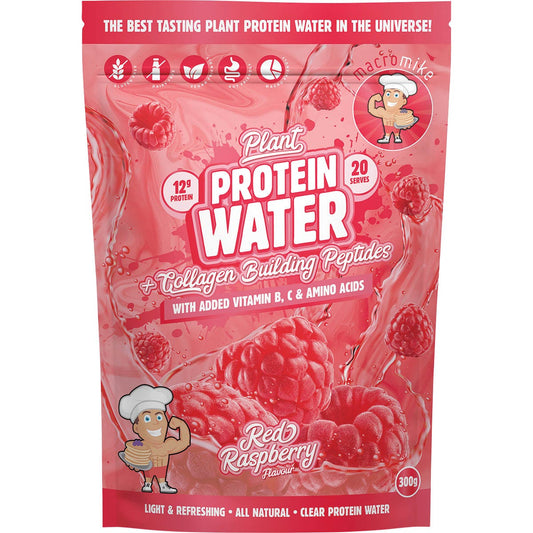 MACRO MIKE- Plant Protein Water Red Raspberry-300g