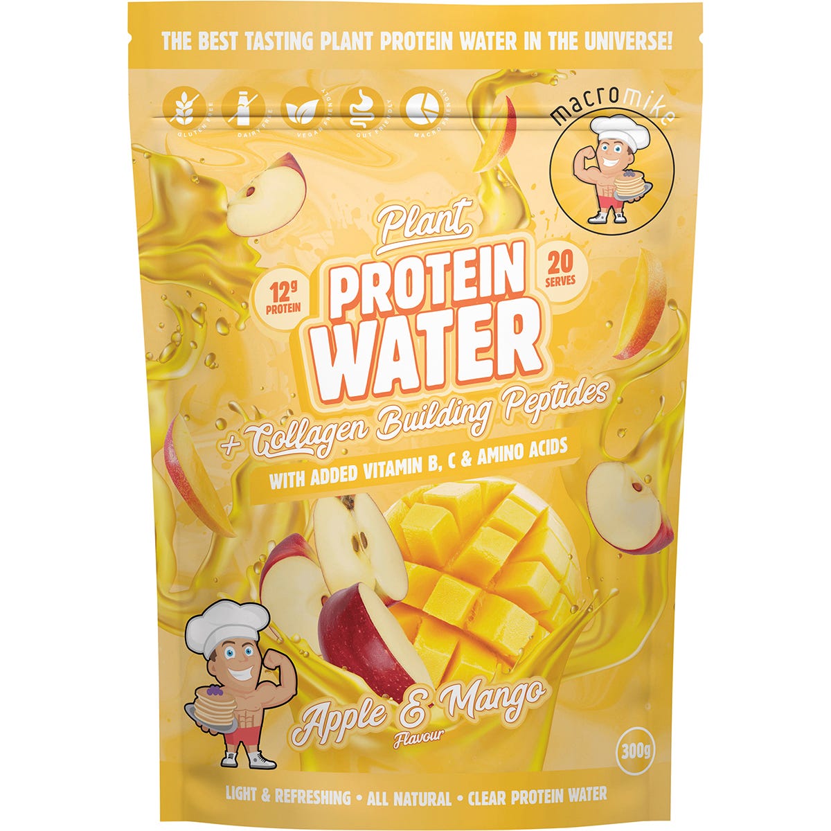 MACRO MIKE- Plant Protein Water Apple & Mango-300g