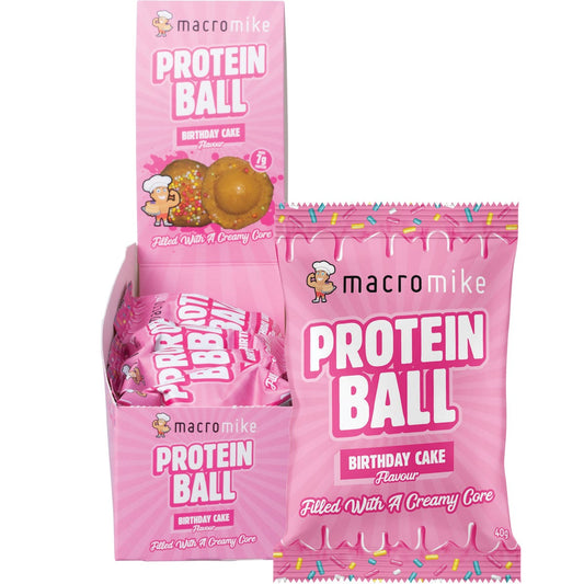 MACRO MIKE- Protein Ball Birthday Cake-12x40g