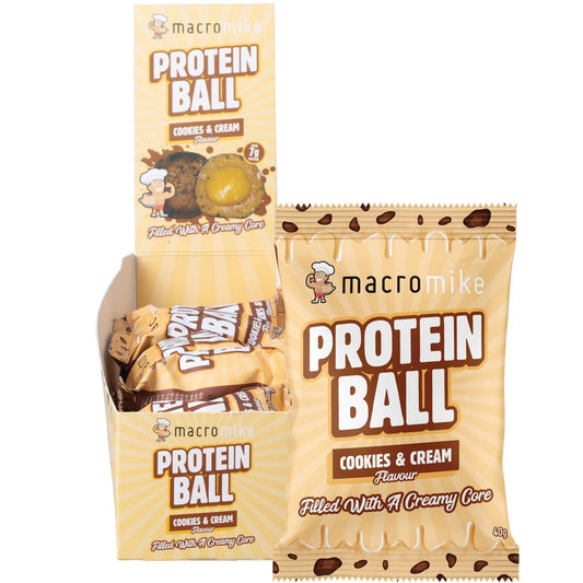MACRO MIKE- Protein Ball Cookies & Cream-12x40g