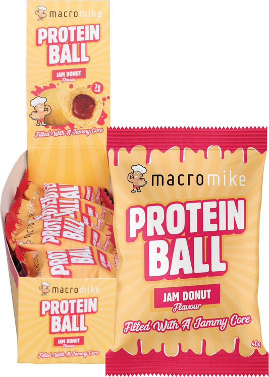 MACRO MIKE- Protein Ball Jam Donut-12x40g