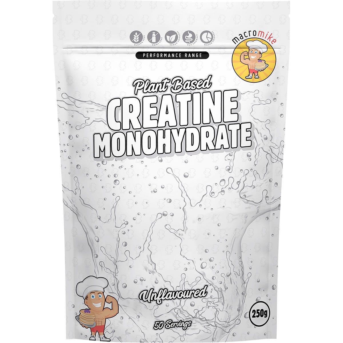 MACRO MIKE- Plant Based Creatine Monohydrate Unflavoured-250g