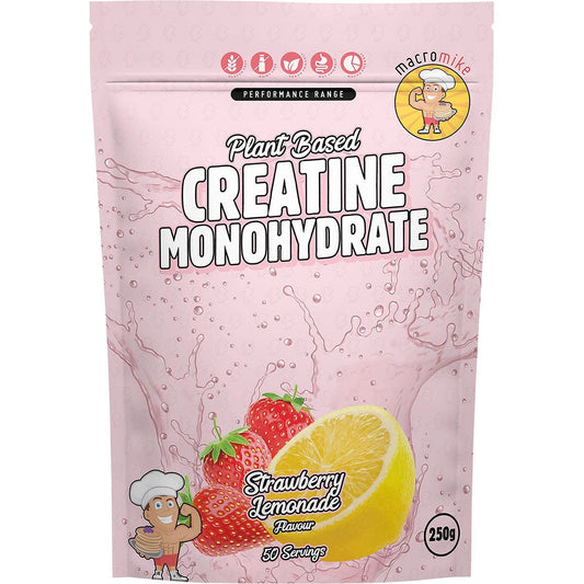 MACRO MIKE- Plant Based Creatine Monohydrate Strawberry Lemonade-250g