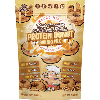 MACRO MIKE- Protein Donut Baking Mix Maple Cinnamon White Choc Chip-250g