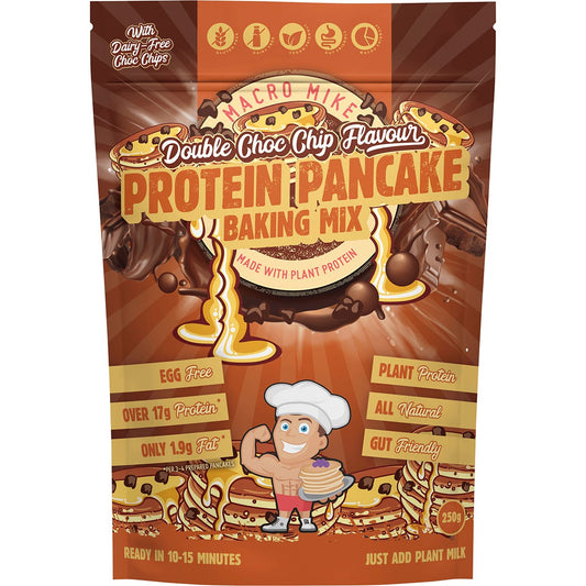 MACRO MIKE- Protein Pancake Baking Mix Double Choc Chip-250g
