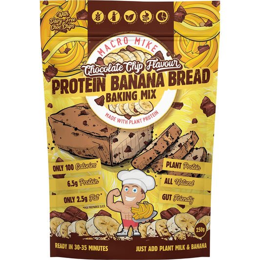MACRO MIKE- Protein Banana Bread Baking Mix Chocolate Chip-250g