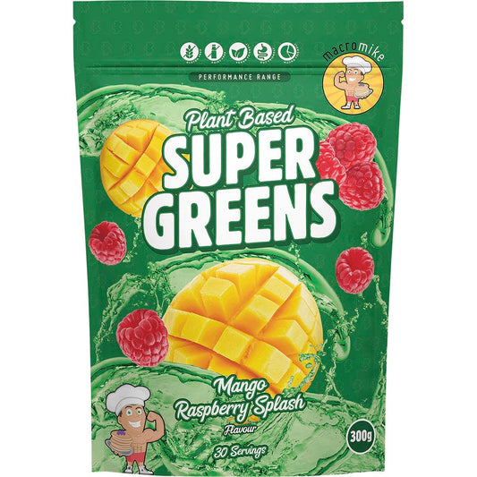 MACRO MIKE- Super Greens Mango Raspberry Splash-300g
